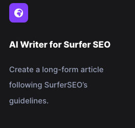 AI Writer for Surfer SEO