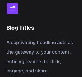 Blog Titles