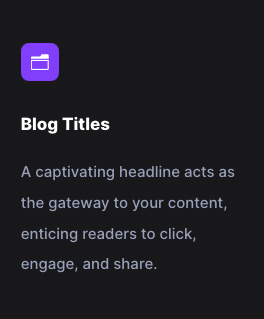 Blog Titles