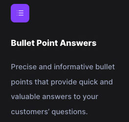 Bullet Point Answers