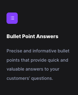 Bullet Point Answers