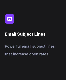 Email Subject Lines
