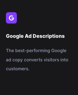 Google Ad Descriptions