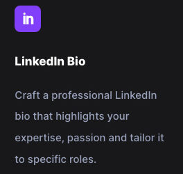 LinkedIn Bio
