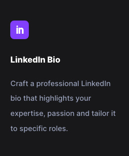 LinkedIn Bio