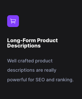 Long Form Product Descriptions