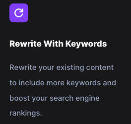 Rewrite with Keywords