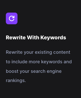 Rewrite with Keywords