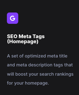 SEO Meta Tags Homepage