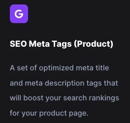 SEO Meta Tags (Product)