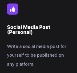 Social Media Post (Personal)