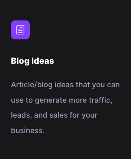 Blog Ideas